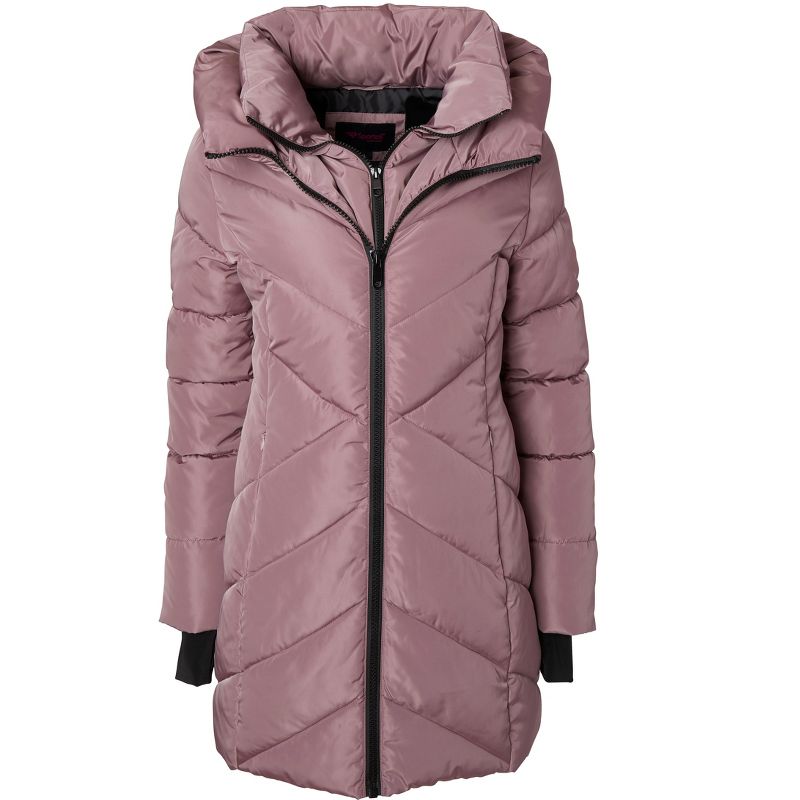 Sportoli Women's Winter Coat Down Alternative Hooded Long Vestee Puffer Jacket, 1 of 7