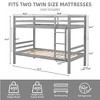 Kumasinova Bunk Bed with Thick Posts,Wood Bunk Bed with Ladder,High Guardrail for Kids Teens Bedroom,No Box Spring Needed - 3 of 4