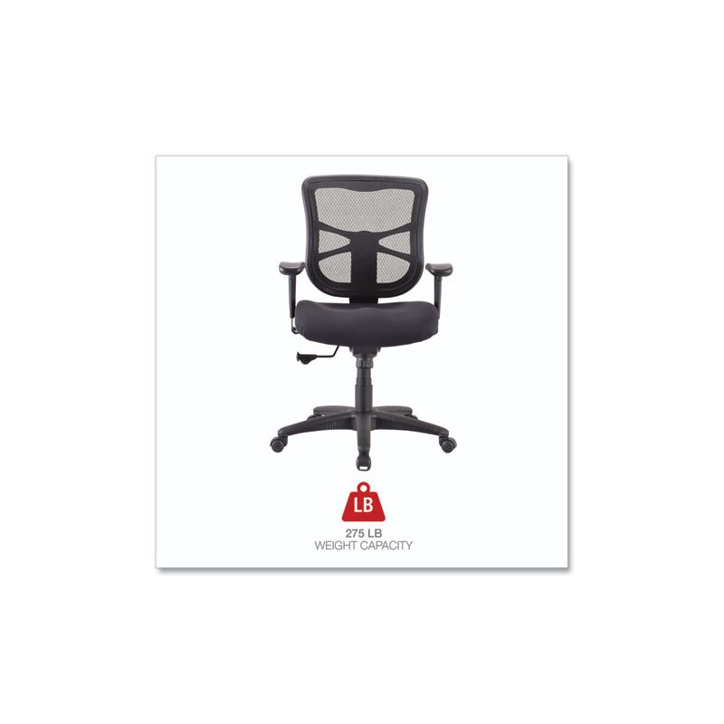 Alera Alera Elusion Series Mesh Mid-Back Swivel/Tilt Chair, Supports Up to 275 lb, 17.9" to 21.8" Seat Height, Black, 2 of 8