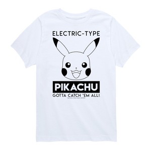 Boys' - Pokémon - Electric Type Pikachu Short Sleeve Graphic T-Shirt - 1 of 4