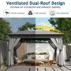 Outdoor Patio Gazebo with Double Roof,Party Gazebo with Mosquito Netting,Lounge Canopy Tent for Backyard Garden-Cuddlewood - 3 of 4