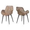 bali & pari Ballerina Rattan and Metal Dining Chair: Handcrafted, Bohemian Design - 2 of 4