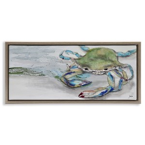 Stupell Industries Vivid Crab on Beach Shoreline, 25" x 11" - 1 of 4
