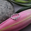 SOHI Women's Silver Stone Finger Ring - 2 of 3