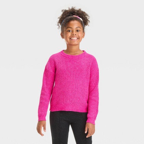 Target Art Class Girl’s Multi-color Knit Crewneck 2024 Sweater