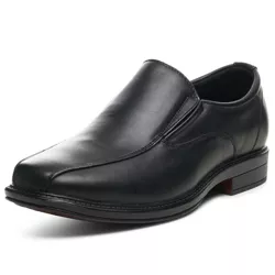 Alpine Swiss Mens Dress Shoes Black Leather Lined Slip on Loafers 12 M US