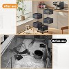 Metal Kitchen Trolley with Wheels, 360° Rotating , Kitchen Shelf Organizer for Kitchen Bathroom Children's Room (5 Round Compartments) - 3 of 4