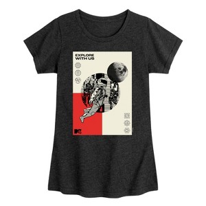 Girls' - MTV - Explore With Us Fitted Short Sleeve Graphic T-Shirt - 1 of 3