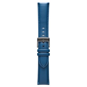 Pininfarina Watch Strap - Genuine Italian Leather 22mm Band for Pininfarina Hybrid Smart Watch - Blue with Dark Grey Buckle - 1 of 1