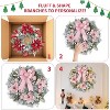 24 In Christmas Wreath for Front Door, Pre-Lit Christmas Wreath, Xmas Door Wreath for  Door Fireplace Wall Window, Indoor Outdoor Christmas Decor - 4 of 4