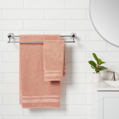 24-inch Chrome Double Towel Bar with Aluminum and Zinc Construction