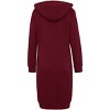 Haute Edition | Women's Tunic Long Length Full Zip Hooded Sweatshirt Hoodie - 2 of 3