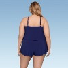 Aqua Green, Women's Keyhole Blouson Romper - 3 of 3