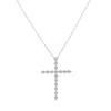 Haus of Brilliance Silver 1/6 Cttw Diamond Miracle-Set Shared Prong Cross Pendant Necklace - 2 of 4