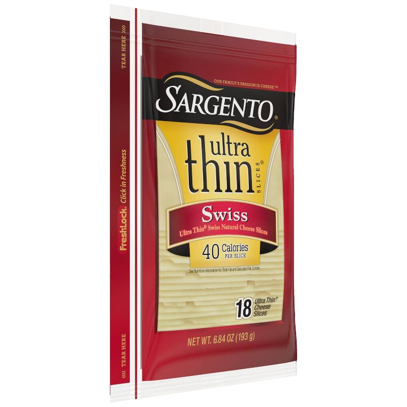 Sargento Ultra Thin Natural Swiss Cheese Slices - 6.84oz/18 slices, 5 of 11
