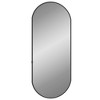 Aghana Digitals Oval Black Synthetic Glass Wall Mirror, 23.6x9.8in Minimalist Design for - 3 of 4