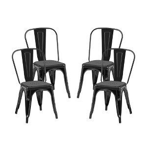 IHOMEADORE 18Inch Industrial Metal Dining Chairs set of 4 - 1 of 3