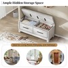 TIRAMISUBEST Shoe Bench with Removable Cushion, Entryway Bench with Hidden Storage for Living Room, Entryway - 4 of 4