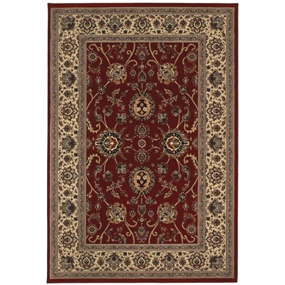 Oriental Weavers Ariana 130/8 Red/ Ivory Indoor Area Rug - 4' x 6"