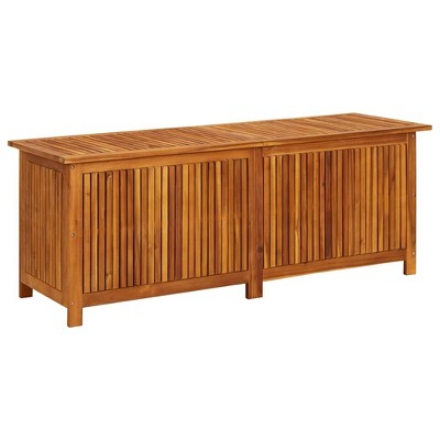 VidaXL Patio Storage Box 59.1"x19.7"x22.8" Solid Acacia Wood
