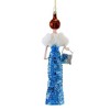 De Carlini Italian Ornaments 7.0 Inch Zsa Zsa In Aqua Sequin Ballgown Christmas Tree Ornament , Elegance Formal Holiday (1PC) - 2 of 3