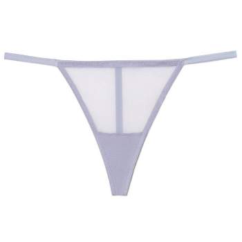 Adore Me Women's Talulah Thong Panty XS / Languid Lavender Purple.