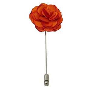 Men's Solid Color Rose Floral Lapel pin - 1 of 3