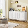 Hommoo 63" Sideboard Buffet, Modern Kitchen Accent Cabinet with 4 Doors - 4 of 4