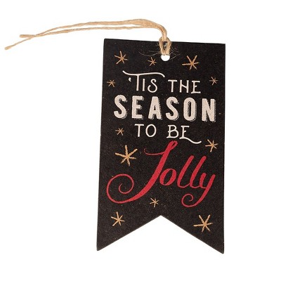 JAM Paper Holiday Gift Tags 4 1/4" x 2 3/8" 'Tis The Season- 16/pack 207734324