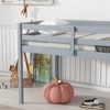 RISOKEYS Solid Wooden Twin Loft Bed - Rubber Wooden Strengthened Platform Slats Bed with Ladder & Under-Bed Storage fo Small Room - 4 of 4