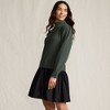 Lands' End Women's Fuzzy Lantern Sleeve Mock Neck Mini Twofer Dress - 4 of 4