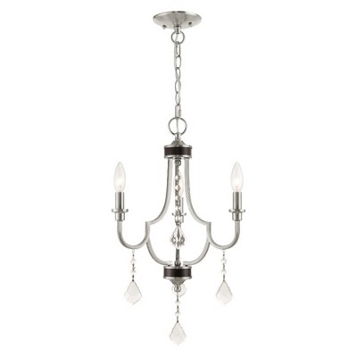 Livex Lighting Glendale 3 - Light Chandelier in  Brushed Nickel
