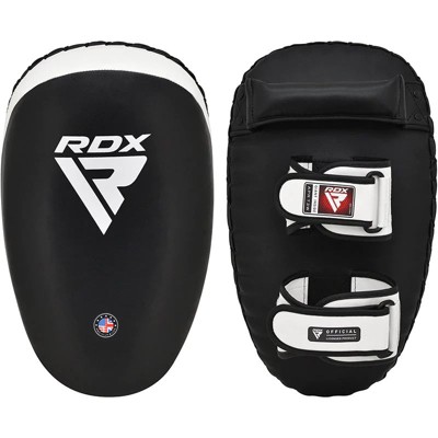 RDX Sports T3 Thai Kick Pads For Precision Striking & Training - Premium Quality Kick Pad for MMA, Muay Thai, & Kickboxing Black/White