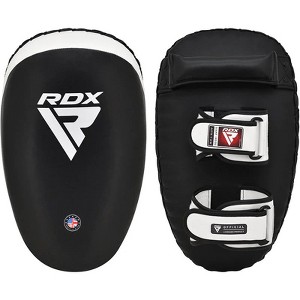 RDX Sports T3 Thai Kick Pads For Precision Striking & Training - Premium Quality Kick Pad for MMA, Muay Thai, & Kickboxing Black/White - 1 of 4