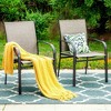 5pc Patio Dining Set with Steel Table with 1.57" Umbrella Hole & Padded Arm Chairs - Captiva Designs - 2 of 4