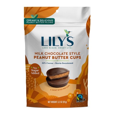 Lily's Milk Chocolate Style Peanut Butter No Sugar Added Cups - 3.2oz