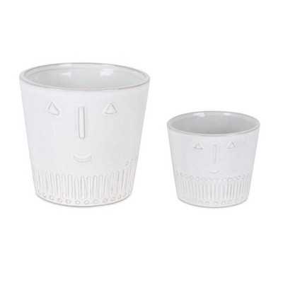 Melrose Porcelain Face Planter (Set of 2)