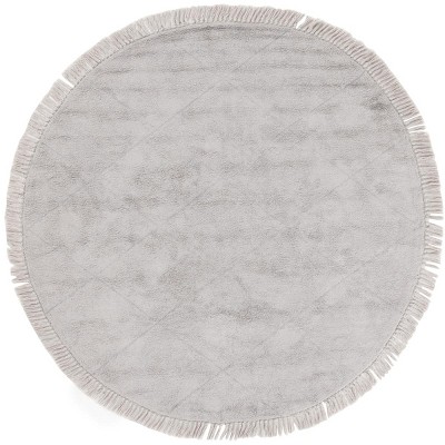 Easy Care ECR213 Handmade Woven Area Rug - Grey - 6'-0" x 6'-0" Round - Safavieh