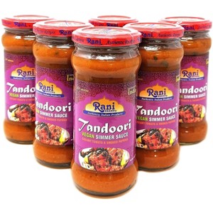 Tandoori Vegan Simmer Sauce - 14oz (400g) Pack of 6 - Rani Brand Authentic Indian Products - 1 of 4