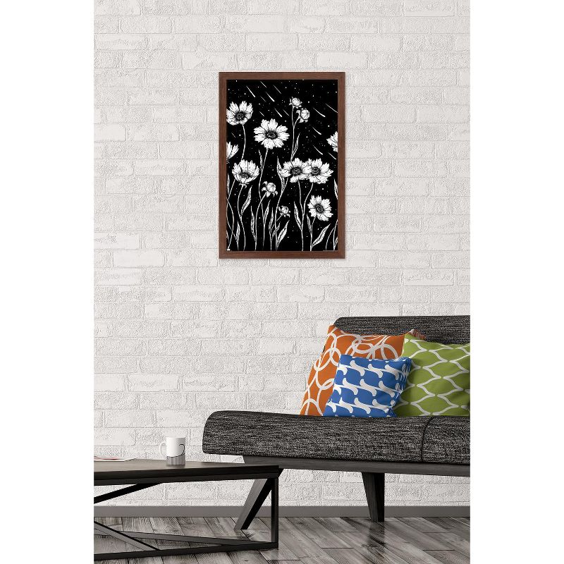 Trends International Episodic Drawing - Midnight Golden Waves Framed Wall Poster Prints, 2 of 7