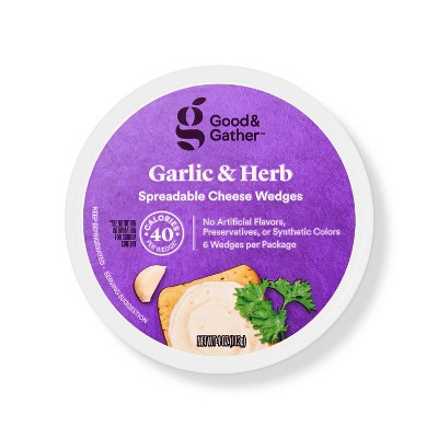 Garlic & Herb Spreadable Cheese Wedges - 4oz - Good & Gather™