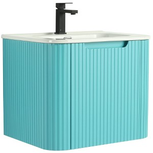 Caskvalley Modern Bathroom Vanity with Straight Fluted Design - Sink Included - 1 of 4