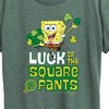 Women's - SpongeBob Squarepants - Luck Of The Square Pants Short Sleeve Graphic T-Shirt - 2 of 4