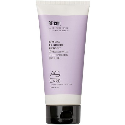 AG Care Re:Coil Curl Activator (6 oz) Curly Hair Cream with Keratin Amino Acids - Recoil Ultra-Nourishing Defined, Re Coil Healthy Curls