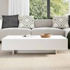 Coffee Table High Gloss White MDF with high gloss finish - 3 of 4