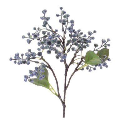 Blue Berry Foliage Pick (Set of 24)