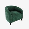 Accent Chair Velvet Club Chair Comfy Armrest Upholstered Barrel Chair with Soft Padded Seat for Living Room Bedroom Study Waiting Room - 2 of 4