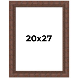 PosterPalooza | 20x27 Wide Bamboo Picture Frame, UV Acrylic, 4 Finishes - Brown, Black, Silver, and Natural - 1 of 4