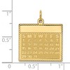 Black Bow Jewelry 14k Yellow Gold Sunday Start Perpetual Calendar Charm or Pendant, 22mm - 4 of 4