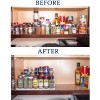 5 Star Super Deals Non Slip 3 Tier Spice Rack Step Shelf Organizer - White - For Kitchen, Refrigerator, Pantry, Cabinet, Cupboards, Countertops - 3 of 4